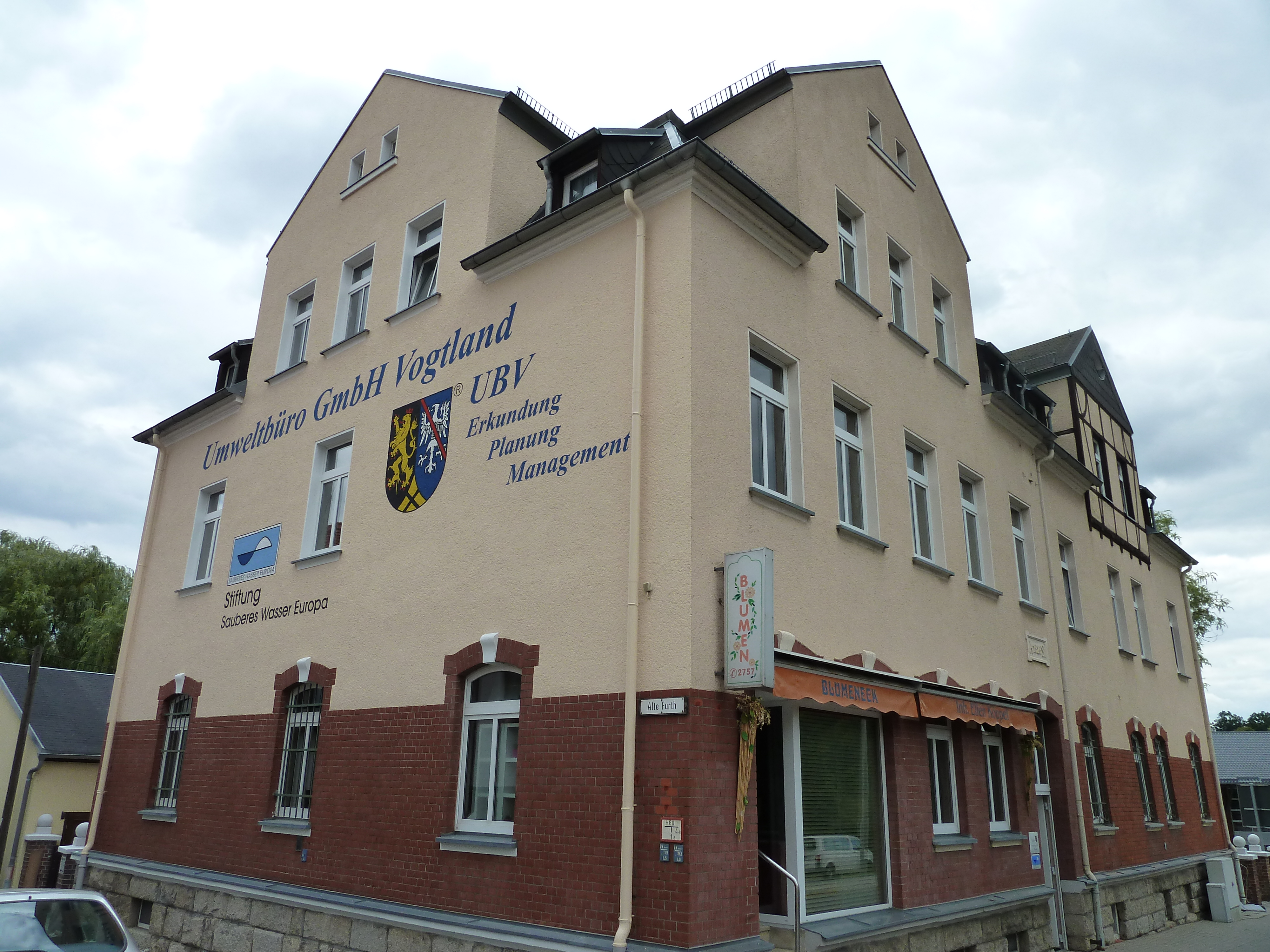 Gebäude des Hauptsitzes des UBV in Weischlitz