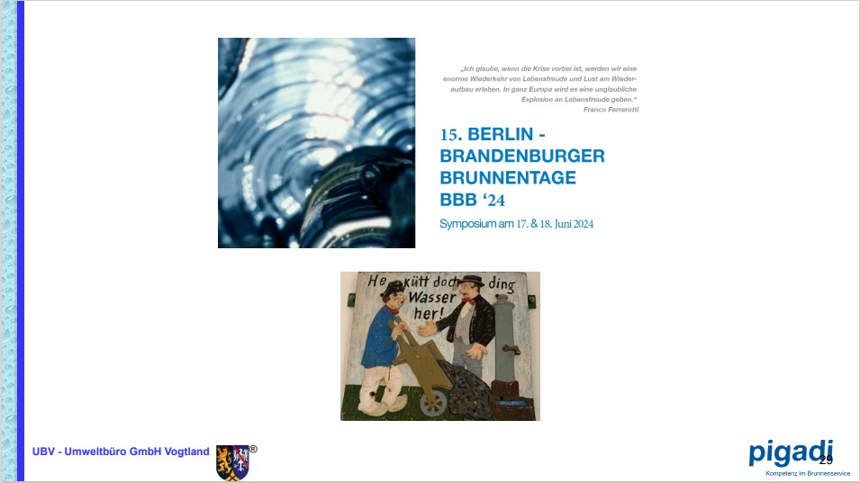 Flyer für die Berlin-Brandenburger Brunnentage mit Datum